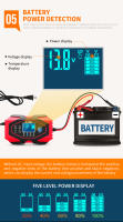 Cargador De Batería De Coche Automático 12V 6A 24V 3A Reparación De Poder Pulso Para Baterías Gel AGM Litio LiFePo4 Plomo Ácido - details 24