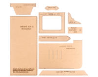 QJH Set De 1 Cuaderno De Contabilidad Portátil A5 Hojas De Papel Kraft Plantillas De Cuero Hecho a Mano Con Agujeros Para Manualidades Y Costura - details 4