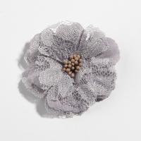10PCS Flores De Encaje Artificial De Tela Para Accesorios De Cabello 5.5CM 2.1'' Decoración De Casa Para Bodas Y Fiestas Arreglo De Bouquet - details 4
