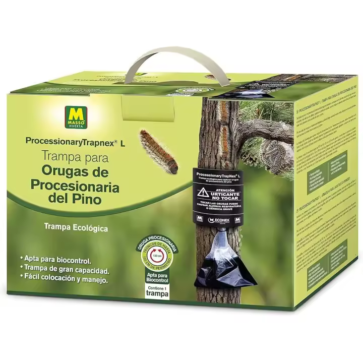 Trampa para Oruga procesionaria del Pino, con Gran Capacidad de Captura de Larvas. Válido hasta Troncos de 130 cm de perímetro. Método de control de la oruga procesionaria, sin pesticidas. - 1