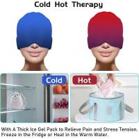 Gorro de Gel para aliviar el dolor de cabeza y la migraña, gorra de terapia de compresa fría, paquete de envoltura de cabeza de hielo, máscara de ojos para aliviar el dolor de presión, sombrero de hielo - details 1