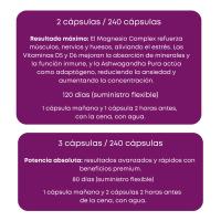 Magnesio Complex Vitalnatura | Citrato 1593 mg + Bisglicinato 600 mg (375mg Elemental) + Vitaminas B5, B6 y Ashwagandha Pura | Potencia y Energía Natural, Reduce el Estrés y el Cortisol, Músculos Fuertes, Sueño Reparador y Relajante | 240 Cápsulas - details 4