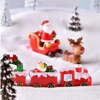 Decoración De Navidad Para El Hogar Figura De Resina De Cisne Reindeer Sleigh Micro Paisaje De Navidad Adornos De Escritorio - details 0