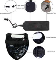 Sandalfon Máscara de Terror con Efecto Horror y Brillo para Fiestas de Halloween y Carnaval, Cumpleaños - LED Mascarilla de la Purga 3 modos de luz,  Siempre encendida, parpadeo lento y parpadeo rápido.  Muy adecuado para el mejor regalo - details 2