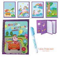 Libro Mágico De Dibujo Montessori Juguete Educativo Temprano Reutilizable Libro De Coloración Con Agua Juguetes De Dibujo Sensoriales Para Niños - details 1