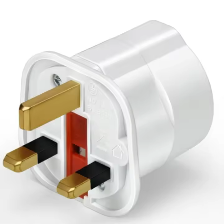 Adaptador de red REINO UNIDO macho a EUROPEO UE hembra SCHUKO ⋆ Color blanco ⋆ Convierte enchufes británicos a estándar europeo ⋆ Ideal para viajes y uso doméstico ⋆ Compatible con dispositivos de corriente 220-250V ⋆ Diseño compacto y seguro - 1