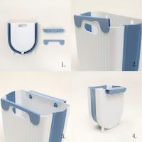 Basurero Plegable De Cocina Y Baño Colgante Y Montado En La Pared Accesorio De Cocina Para Armario De Casa Y Oficina - details 5
