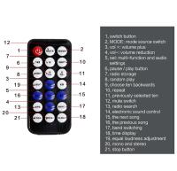 Reproductor Multimedia Para Coche 1 DIN JID-520 Bluetooth FM Estéreo Con Control Remoto MP3 De 12V Radio De Automóvil - details 11