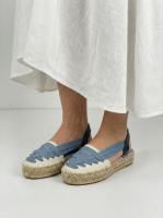 Calzados soraia, Alpargatas de plataforma para mujer con diseño de cintas cruzadas, sandalias de esparto con suela de yute trenzado, calzado casual de lino transpirable, sandalias planas con tira trasera elástica estilo boho. - details 11