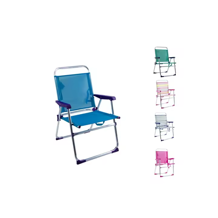 Mediawave Store Silla de playa Textilene Aluminum Beach Relax Cierre Sundress Jardín y bricolaje Decoración para el hogar Decoración al aire libre Decoración Jardín, jardín, relajación, vida al aire libre, diseño de confort - 1