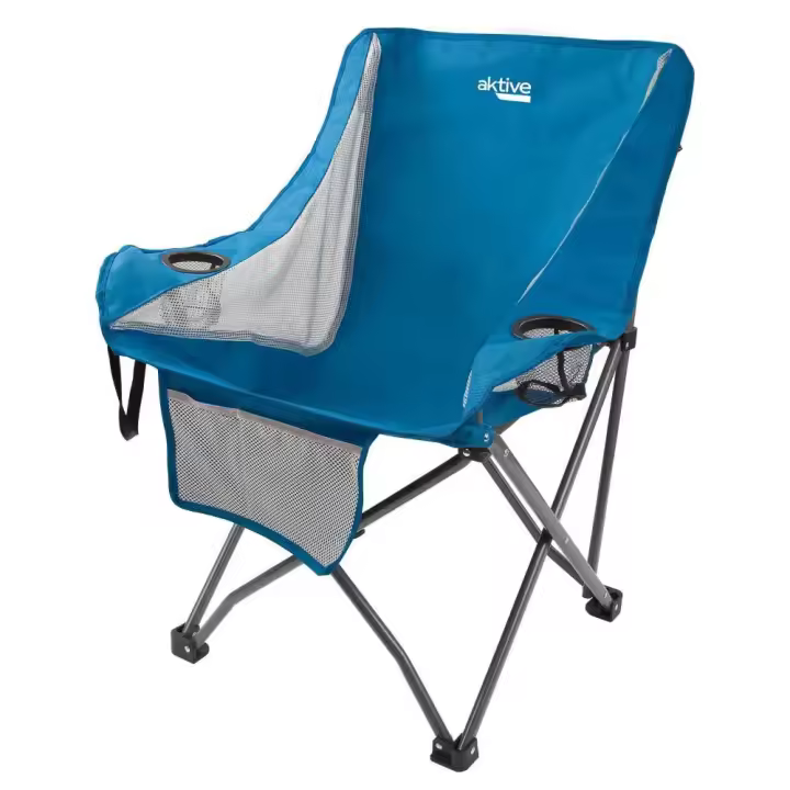 Aktive Silla Plegable De Camping Con Portavasos Y Bolsillo - 1