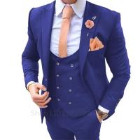 Traje De Boda Para Hombre 3 Piezas Conjunto Profesional De Vestido Slim Fit Con Chaleco Y Pantalones Traje De Novio Para Fiesta De Promoción - details 3