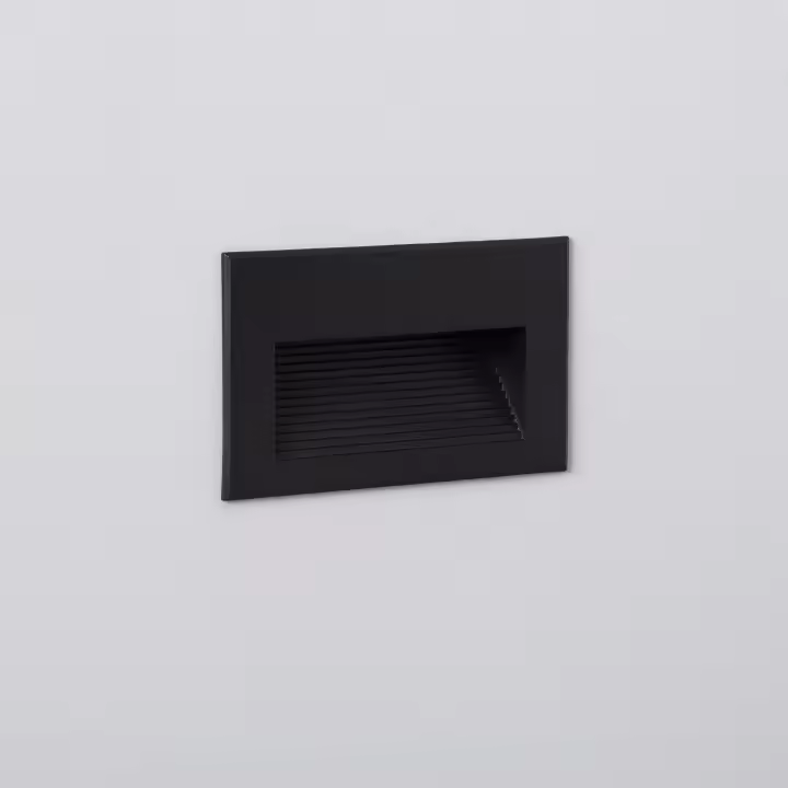 Ledkia Baliza Exterior LED 5W Empotrable Pared Negro Goethe Horizon - 1