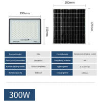 Lámpara Solar de 300W para Exterior, Focos impermeables, Luces Solares with a Distancia, reflector de Luz, Luces de Jardín y Calle - details 18