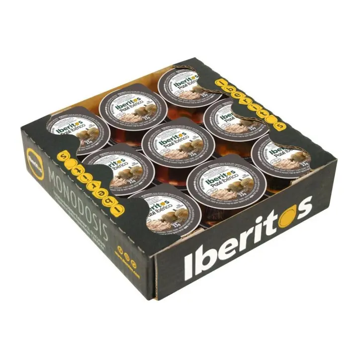 IBERITOS Paté ibérico en monodosis de 23grs - Pack 18 uds - 1