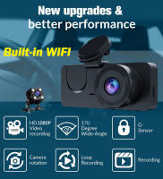 Cámara De Coche 1080P 3Canal DVR Grabadora De Video WIFI APP Visión Nocturna Cámara Frontal Y Trasera Para Carro Accesorios De Coche - details 5