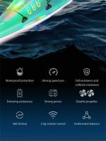 Barco RC HUINA HC 810 RTR 2.4G Con Control Remoto Luz LED 360 Modos De Conducción Dual Impermeable Y Velocidad Máxima De 15km/h - details 1