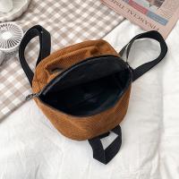 Mochila Mini De Moda Para Mujer En Terciopelo De Un Solo Color Pequeña Mochila Casual Para Estudiantes Viajes Con Cierre De Cremallera - details 10