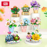 Bloques De Construcción 3D LOZ Plantas Suculentas Cactus Y Rosas Juguete De Artesanía Para Decoración Del Hogar Juguetes De Bloques Para Niños - details 4