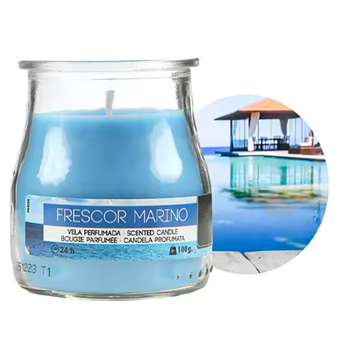 DEKORA SOUL Vela Perfumada en Vaso de Yogurt Vela Aromática - Duración de 24 Horas, 7 x 6 cm, 100g - 1