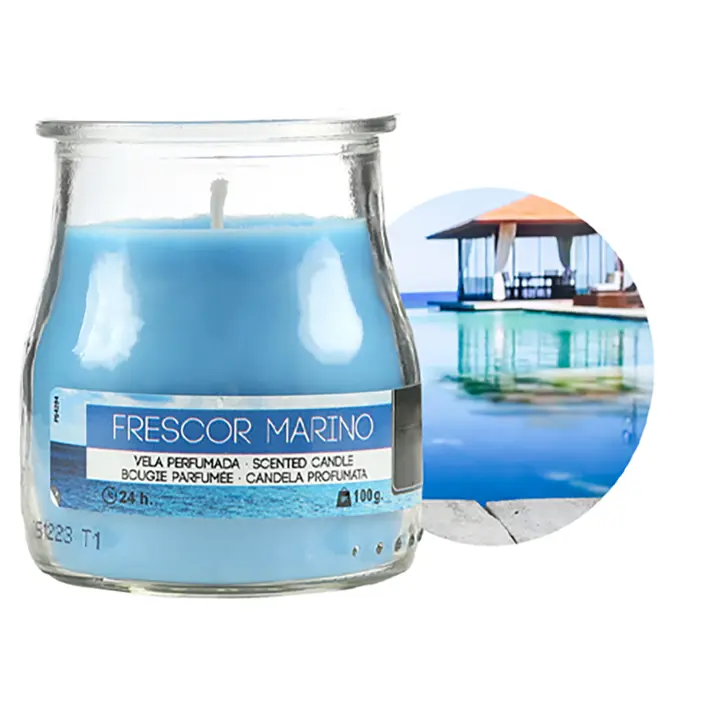 DEKORA SOUL Vela Perfumada en Vaso de Yogurt Vela Aromática - Duración de 24 Horas, 7 x 6 cm, 100g - 1