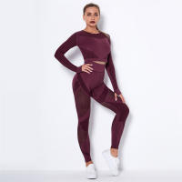 SSIT
Conjunto de Yoga sin costura Para Mujer, ropa Deportiva de 2 piezas, Short Top, sujetador, Leggings, traje de entrenamiento Para Gimnasio - details 17