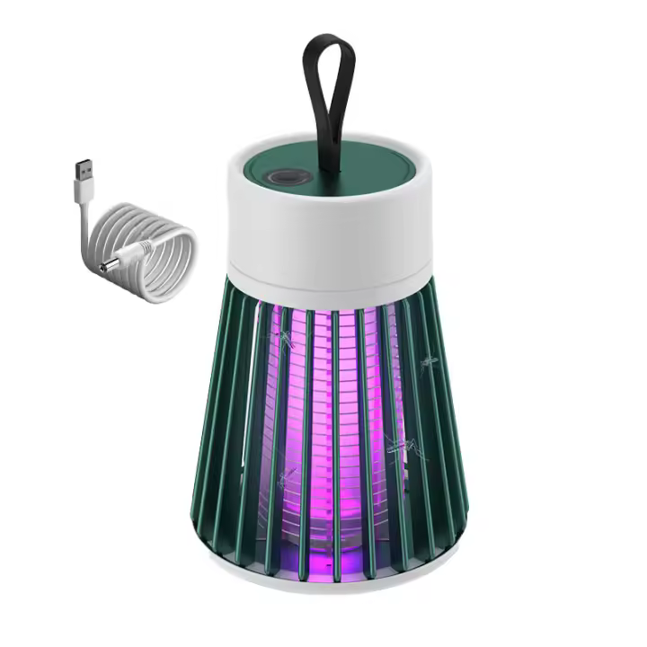 Lampara Asesina De Mosquitos Eléctrica Con Luz UV Para Repelencia De Insectos Modelo Con Enchufe USB Para Exteriores Y Camping - 1