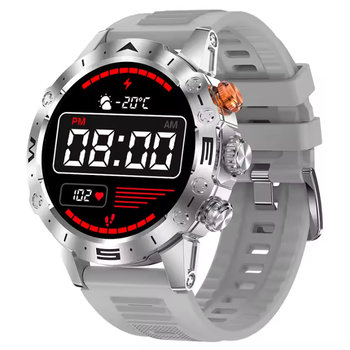 Reloj Inteligente Militar 2024 para Hombres con Llamadas, Smartwatch Deportivo con más de 100 Deportes, Reloj de Fitness, Monitor de Oxígeno en Sangre, Frecuencia Cardíaca y Sueño, Impermeable IP68, Compatible con Teléfonos Android iPhone Samsung Xiaomi - 1