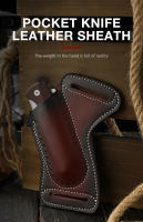 Cubierta De Cinturón De Cuero Vintage Para Herramientas Al Aire Libre Bolsa De Almacenamiento EDC Porta Knives Mini Plegables Soporte De Cuero Vaca Para Cuchillos - details 0
