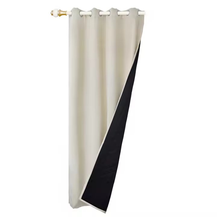 Cortinas De Blackout Tejidas 100% Gruesas Para Invierno Con Anillas Listas Para Instalar Para Sala De Estar Dormitorio Decoración Y Aislamiento De Luz - 1