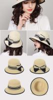 Gorro De Paja Para Mujer Muchique Boater Sombrero De Verano Con Alas Anchas Para Playa Protección Solar Gorro De Viaje Casual Con Lazo - details 14
