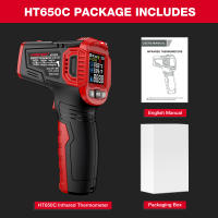 HABOTEST HT650 Termómetro Digital Infrarrojo No Contacto Para Pizza BBQ Asador Industry Láser Medidor De Temperatura Handheld - details 22