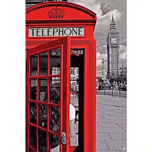 MAXI POSTER CABINA  DE TELEFONOS LONDRES 61 x 91,5 cm - 1