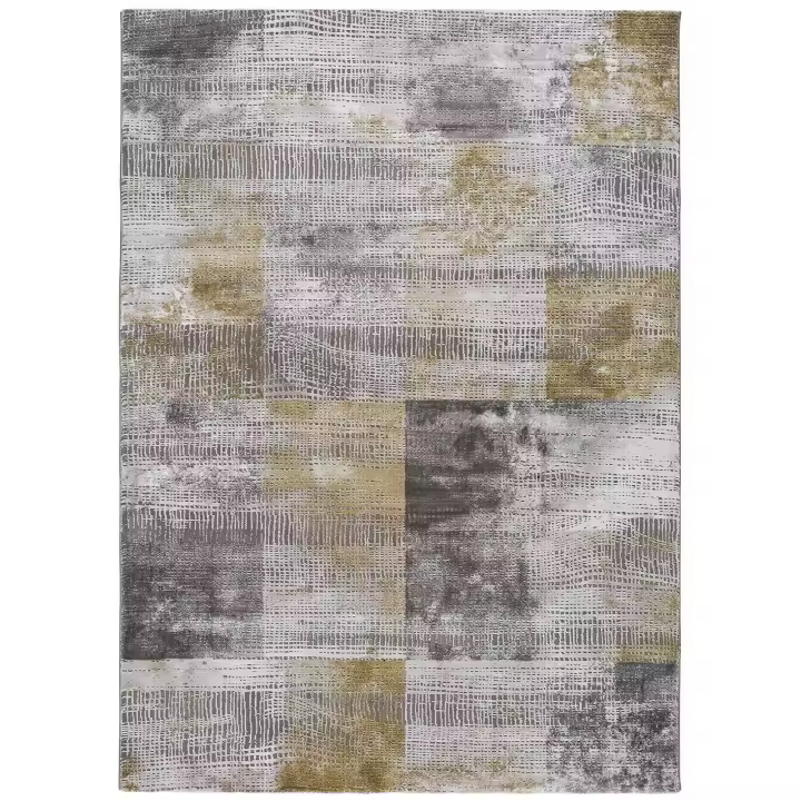 ATTICGO Alfombra de Interior Estilo Geométrico en Gris - Norah 23302 | 140X200, 160X230 cm - 1