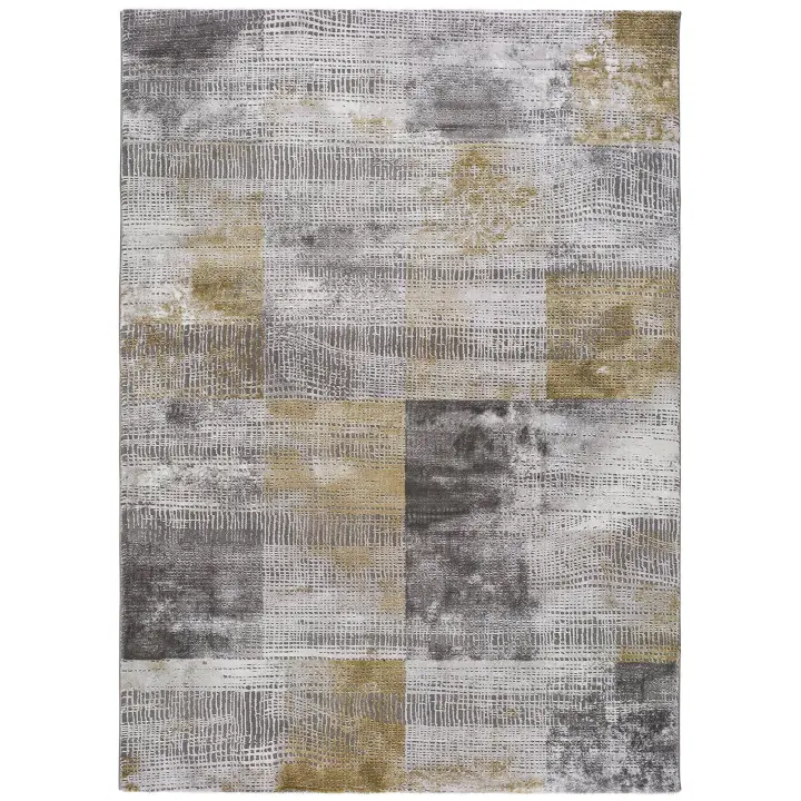 ATTICGO Alfombra de Interior Estilo Geométrico en Gris - Norah 23302 | 140X200, 160X230 cm - 1