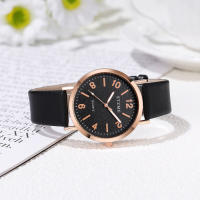 Reloj De Pulsera De Cuero Para Mujer SZTME Versión Coreana Con Escala Digital Luz Nocturna Estilo Fashion Y Casual - details 4