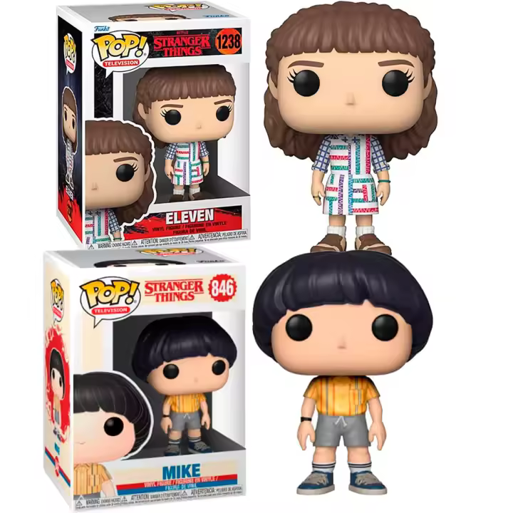 Pack dos Funko  Eleven Once  y Mike 1238    Stranger Things     Pop Vinyl Figura - 1