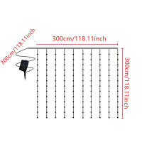 Curtain String Lights Solar Powered LED 8 Modos Perfectas Para Fiestas Bodas Y Decoraciones De Jardín Exterior Navidad Luz Solar - details 0