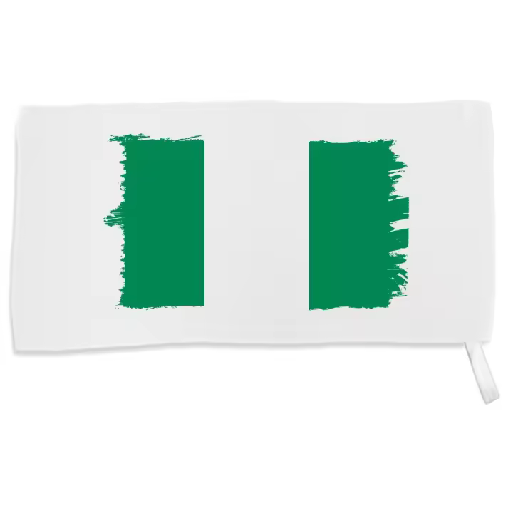 MERCHANDMANIA TOALLA PEQUEÑA ABSORBENTE bandera nigeria pais gobierno nigeriano suave personalizada con cinta elastica - 1