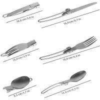 Juego De Cocina Para Camping Portátil Llavero De Aluminio Multipropósito Con Utensilios De Cocina Y Tangente Para Exteriores - details 2