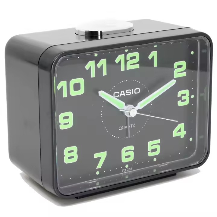 Casio Tq-218-1df  Despertador Analogico Para Unisex Color Negro - 1