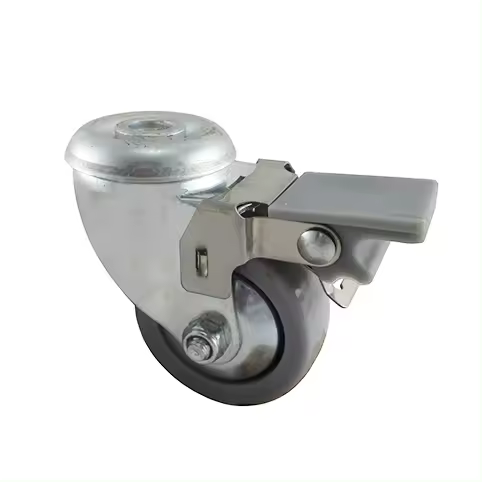 Rueda TECNITEM para Muebles con Poco Peso - Aro de Polipropileno - Soporte Giratorio de Acero - Diámetro de Rueda 50 Mm - 1