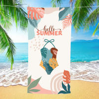 Toalla de playa de terciopelo de doble cara, toalla de baño estampada de microfibra, toalla deportiva, toalla grande - details 8