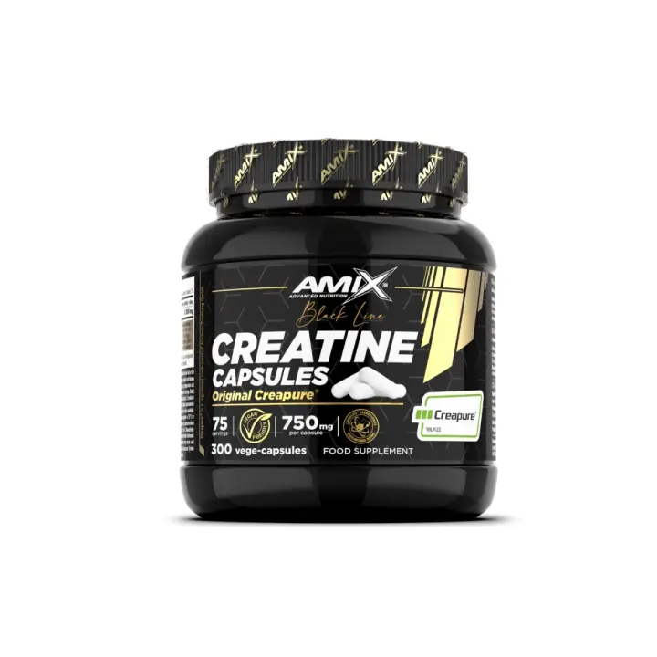 Creatine Creapure Black  300 Capsulas  Mejora el rendimiento físico  Amix Nutrition - 1