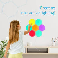 Luz De Pared Hexagonal Con Control Remoto Y Luz LED RGB Modulable USB Colorida Luz Nocturna Geométrica DIY Para Decoración De Hogar - details 7