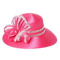 Sombrero De Encaje Blanco Elegante Para Mujer Con Lazo Satinado Para Boda Y Occasiones Formales Sombrero De Iglesia Derby - details 7