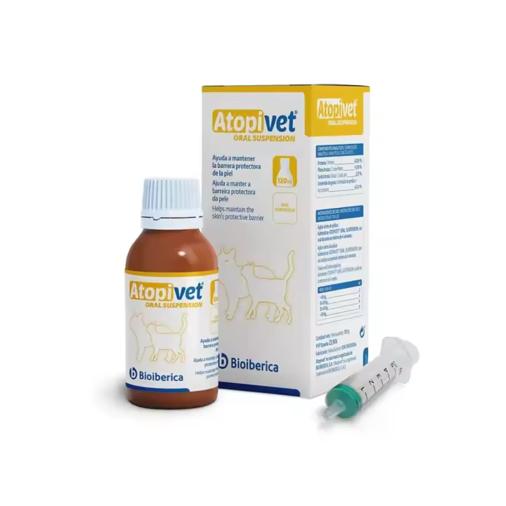 BIOIBERICA - Atopivet Suspensión Oral (120 ml) - Ayuda a Mantener la Barrera Protectora de la Piel en Perros y Gatos - 1