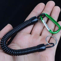 1PC Lanyard De Pesca Táctica Retráctil Con Resorte Elástico Portátil Para Camping Y Senderismo Cadena Antipérdida Para Teléfono Y Llaves Con Carabiner - details 7