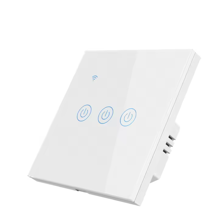 DAM. Interruptor Wifi Smarthome con 3 pulsadores compatible con Amazon Alexa y Google Home 9x4x9cm. - 1