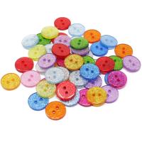 50pcs Botones De Resina Estrella Corazón Mariposa Redondos Brillantes Para Costura Ropa Scrapbooking Tarjetas DIY Manualidades - details 3